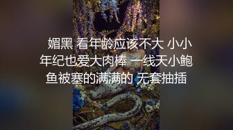   媚黑 看年龄应该不大 小小年纪也爱大肉棒 一线天小鲍鱼被塞的满满的 无套抽插